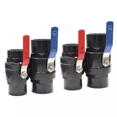 2 pc 1 인치 2 인치 PVC 볼 밸브 계약 두 조각 밸브 플라스틱