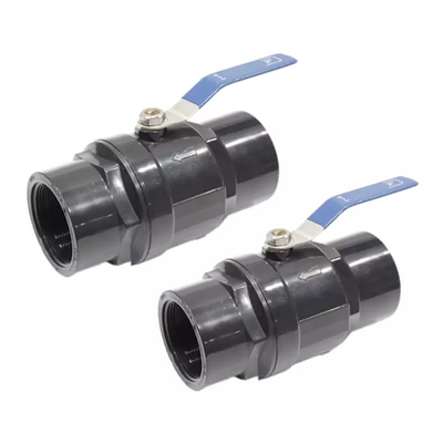 물 처리를 위한 1/2 &quot; 2 조각 PVC 볼 밸브 2 pc 플라스틱 볼 밸브