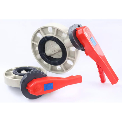 위생 6 PVC 나비형 밸브 FPM 또는 EPDM 라이너 재료