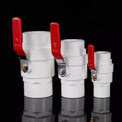 고압 PVC 철강 핸들 볼 밸브 플라스틱 145psi 압력