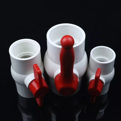 하얀 PVC 나선부 원뿔 밸브 공항 110 밀리미터 플라스틱 파이프 밸브