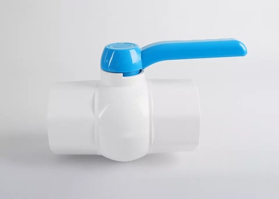 하얀 PVC 송수관 볼 밸브 1 방법 Pvc 1/4 회전 밸브 소성 손잡이