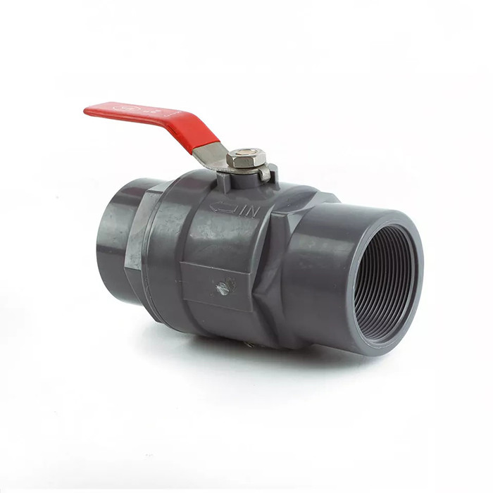 스테인레스 강 핸들과 1.6MPa PVC 2 조각 볼 밸브 플라스틱을 검게하세요