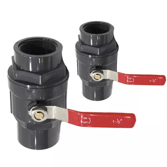 물 처리를 위한 1/2 &quot; 2 조각 PVC 볼 밸브 2 pc 플라스틱 볼 밸브