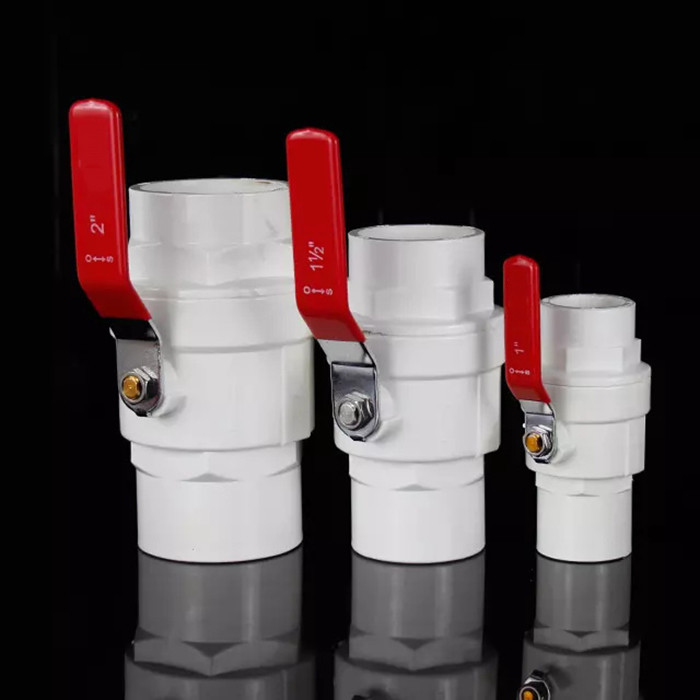 고압 PVC 철강 핸들 볼 밸브 플라스틱 145psi 압력