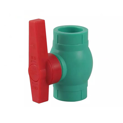 2 인치 Pvc 볼 밸브 1.6MPa 한 방법 볼 밸브 플라스틱 빨간 핸들을 녹색으로 만드세요